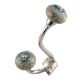 Colorful Hearts Crackle Ceramic Silver Iron Hook